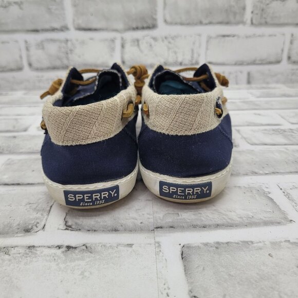 Paul Sperry Sayel Away Canvas and Linen Casual Boat Shoe Women's Size 7.5 - Picture 4 of 6